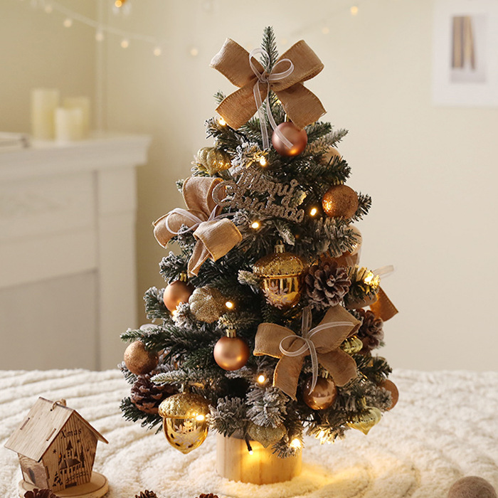 Shengyuan nuevo estilo de Navidad DIY escritorio árbol de Navidad mini decoración de árbol de Navidad decoración de la ventana del hotel