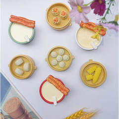 High-quality new food storage steamer creative DIY 3D resin fridge magnet, wholesale.