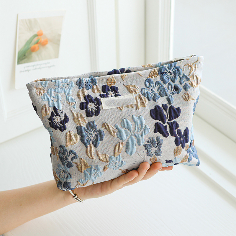 Bolsa de maquillaje nueva, estilo 2024, fresca y sencilla, bolsa interior portátil de gran capacidad, bolsa para guardar productos de cuidado de la piel, bolsa de aseo, estilo chino.