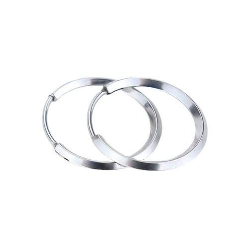 Japanese hot-selling Korean all-match plain hoop titanium steel earrings simple light luxury ins niche high-end personalized diamond earrings