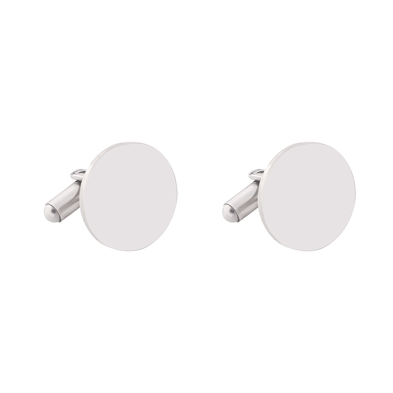 nuovi gemelli da polso rettangolari in acciaio inossidabile alla moda da uomo in titanio lucido, chiodi per polsini, camicia, spot_voghion.com