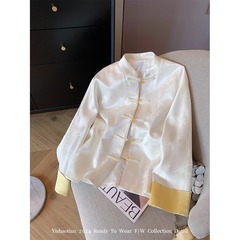 新中式小香風ジャケット カジュアルレトロトップス 中国風ジャケット 国風ジャケット ゆったりシンプル A2936