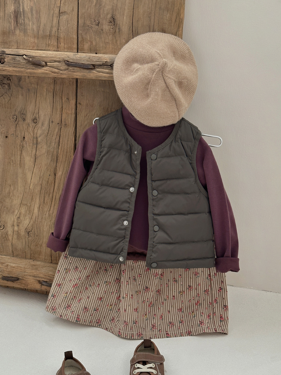 Otoño e Invierno nuevo chaleco de plumón para niños pato blanco abajo ropa para niños Chaleco de bebé chaleco casual de una sola pieza entrega