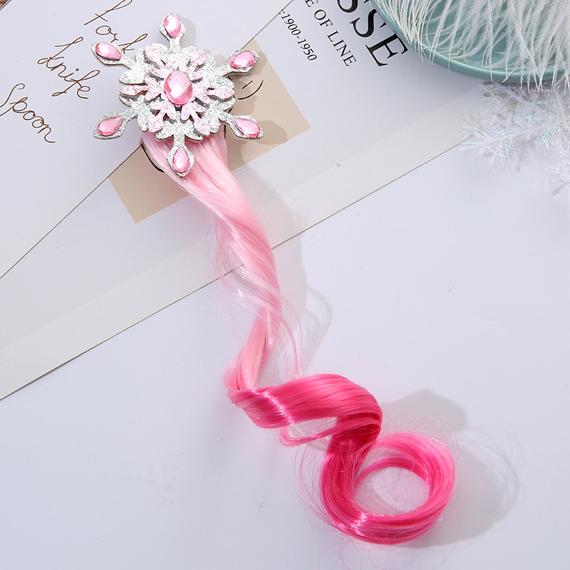 50g Weight Hair Clip Hair Accessories Type 1 Piece Quantity Holiday, Travel Occasion high temperature wire Material Snowflake Pattern Kid'S Gender Diamond Design Princess Style Princess Kid'S Snowflake High Temperature Wire Diamond Hair Clip 3