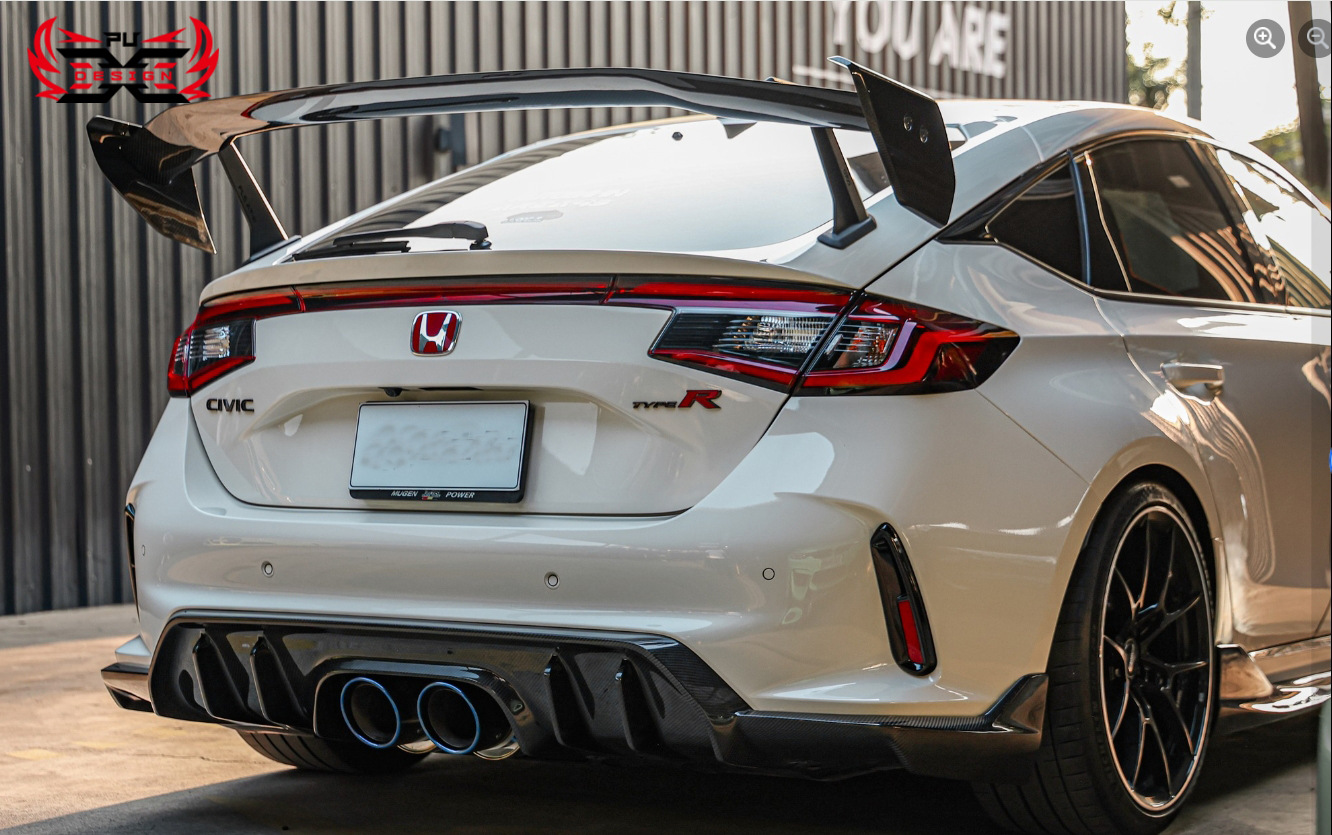 Suitable for Honda 11Th Generation Civic Fl5 Type R Upgraded Carbon Fiber Rear Lip Modification Ad Style Rear Bumper Lip