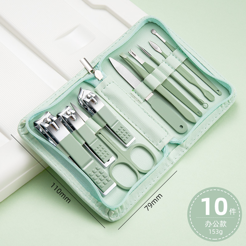 Nuevo Acero inoxidable cortaúñas traje 22 unidades manicura cremallera bolsa cortaúñas herramientas cortaúñas belleza cubierta al por mayor