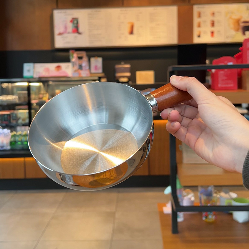 304 panela de fideos de acero inoxidable pequeña olla de cocción de alimentos suplementarios para bebés olla de leche una persona pequeña olla caliente horno electromagnético refrigerio freidora