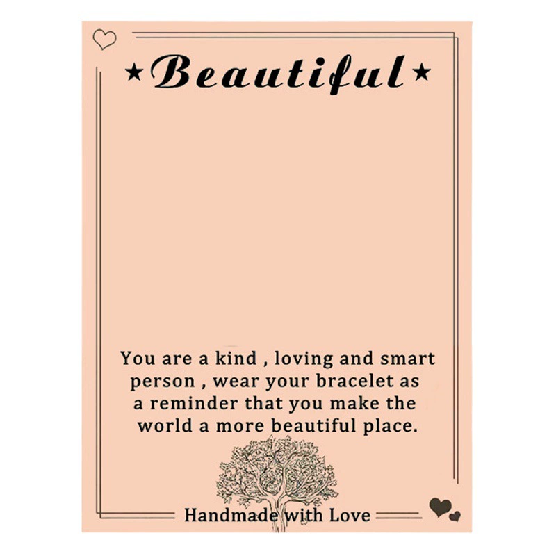 Трансграничные рукоятки ожерелье благословение карты алфавит браслет украшения украшения подарок картон ювелирные изделия прокладок оптовая печать