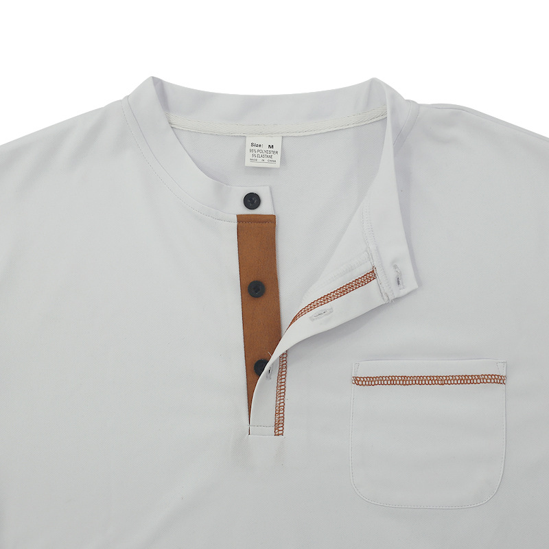Men's Long Sleeve Shirt With Standing Neck For Spring And Summer_voghion.com