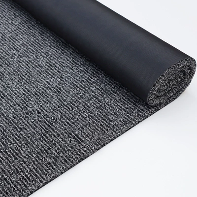 Avtomobil döşəmə paspasları — Freely cuttable silk loop truck floor - black-and-white-6060cm