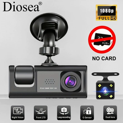 3-lens dash cam with Driving recorder
