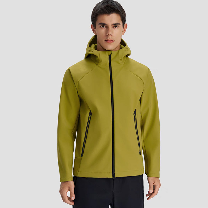 Dijia's Same Style Outdoor Soft Shell Jacket Autumn and Winter Casual Sports Waterproof Hooded Thickeneded Soft Shell Couple Jacket for Men