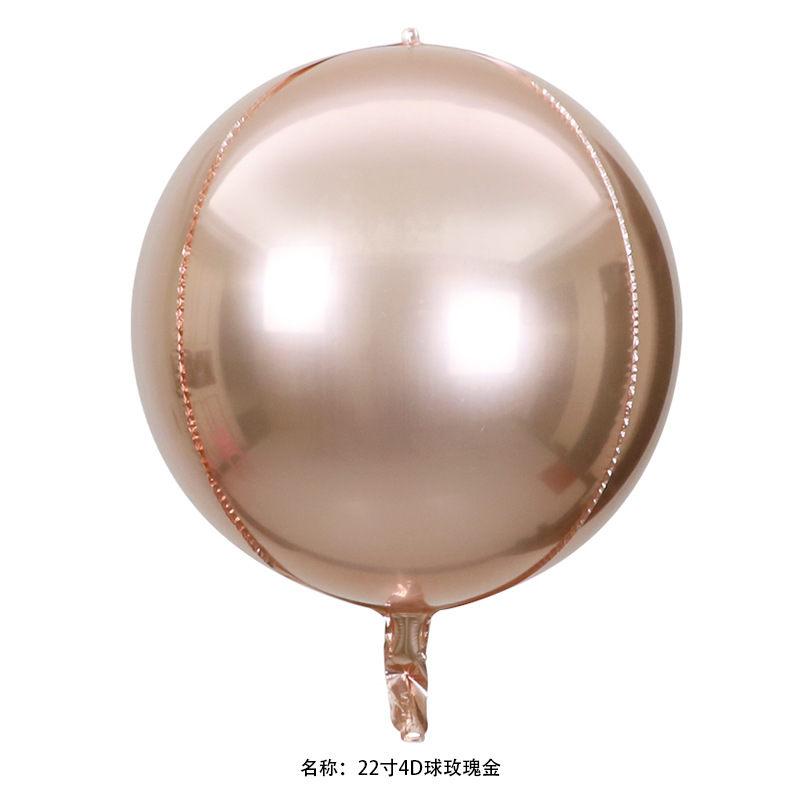 18 pulgadas 22 pulgadas 32 pulgadas 50 pulgadas 4D esfera redonda gran tamaño normal globo de película de aluminio decoración de fiesta de cumpleaños