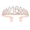 Evening dress, straps, set, tiara, golden hair accessory, pink gold, wholesale