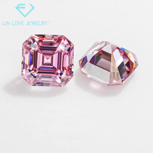 Wholesale Asche plated pink stone stone factory direct Moissanite Grand Moissanite Diamond Diamond