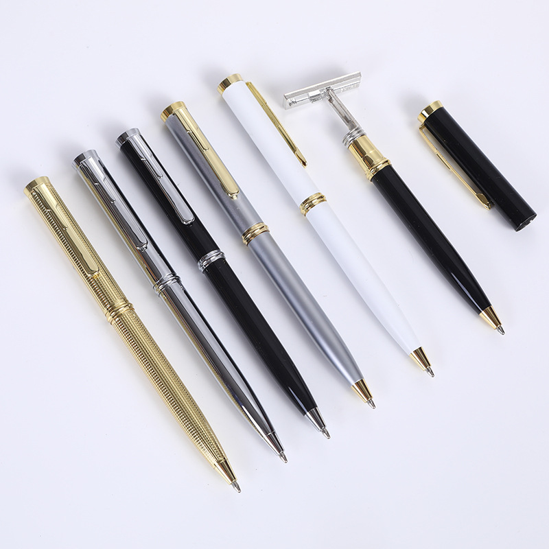 Cross-Border Seal Signature Pen, Light-Sensitive Pen, Heavy-Touch Metal Signature Pen, Business Office Essential, Gel Pen, Customizable with Logo