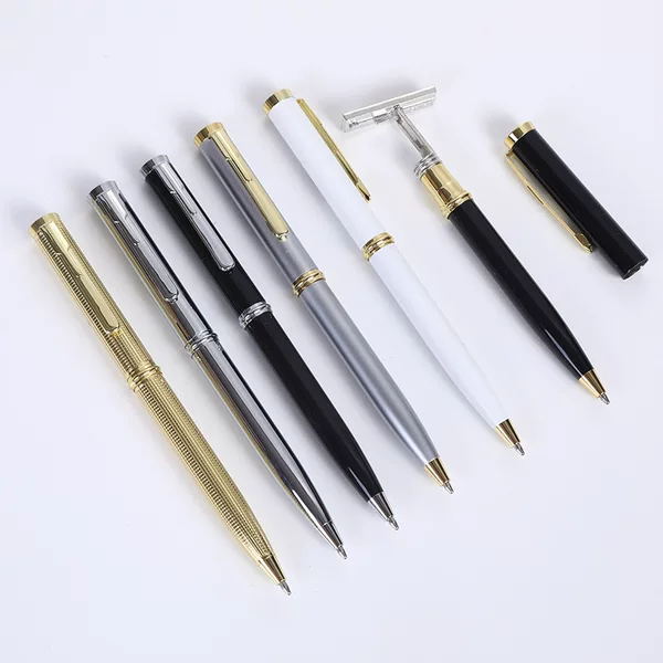 Cross-Border Seal Signature Pen, Light-Sensitive Pen, Heavy-Touch Metal Signature Pen, Business Office Essential, Gel Pen, Customizable with Logo