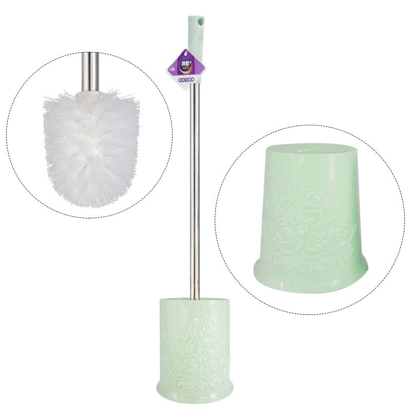 潔能 帶座鋼杆馬桶刷 家用衛生間馬桶刷套裝（顏色隨機）JN7305