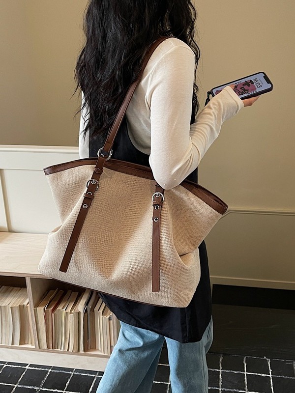 Bolsas de tendencia transfronteriza de gran capacidad para mujeres 2026 nueva moda perezosa bolsas de hombro de brazo para viajar bolsas de ocio image 1