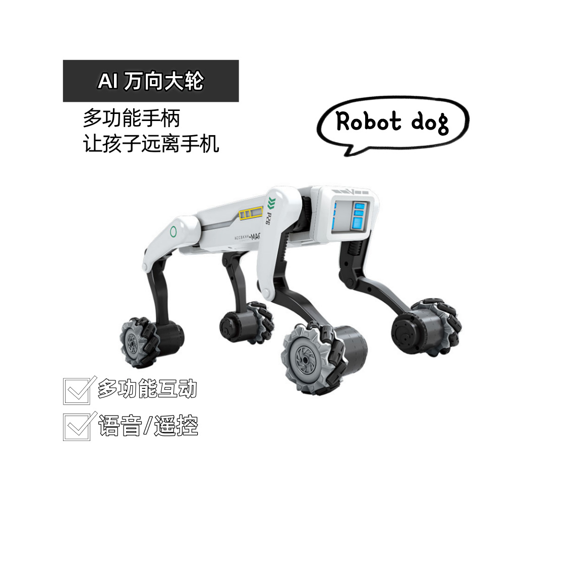 Exportación AI inteligente robot perro programación remota juguetes de voz interactiva tecnología infantil mascotas regalos