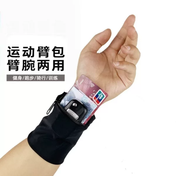 Outdoor Sports Wrist Bag Arm Strap Sleeve Cycling Mobile Phone Bag Fitness Arm Bag Wallet Wrist Bag Ring Running Storage