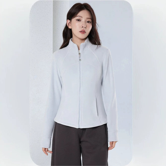 Lulu Style High-End Stand-Collar Slim-Fit Fleece Jacket for Women, Slim-Fit Fleece Windbreaker, Warm and Windproof Sweatshirt Lulu Style High-End Stand-Collar Slim-Fit Fleece Jacket for Women, Slim-Fit Fleece Windbreaker, Warm and Windproof Sweatshirt