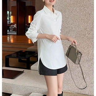 [Quick-drying series] plain boiled water polo shirt anti-fouling anti-wrinkle all-match stacked shirt