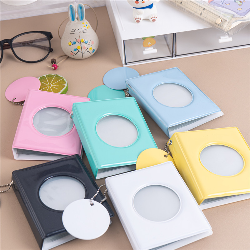 Amor al por mayor espejo hueco de 3 pulgadas rejilla única Polaroid álbum de fotos Star-Chasing aidou álbum pequeño libro de almacenamiento de tarjetas
