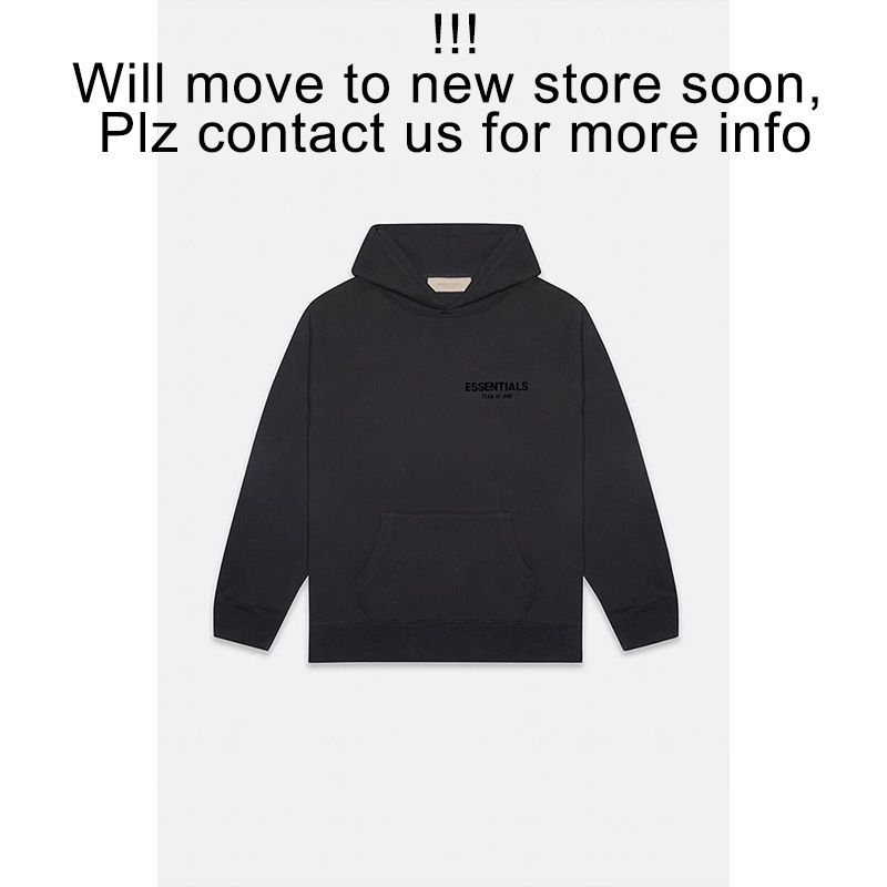 2025SS 带帽卫衣前后黑印花ESSENTIALS潮牌Hoodie跨境卫衣宽松加|undefined