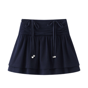 in stock 2025 Summer New High Waist Slim Pleated A Hip Skirt 32403201-1