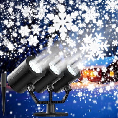U 63662 Snowflake Projection Lamp 圣诞雪花灯 跨境欧美|ru