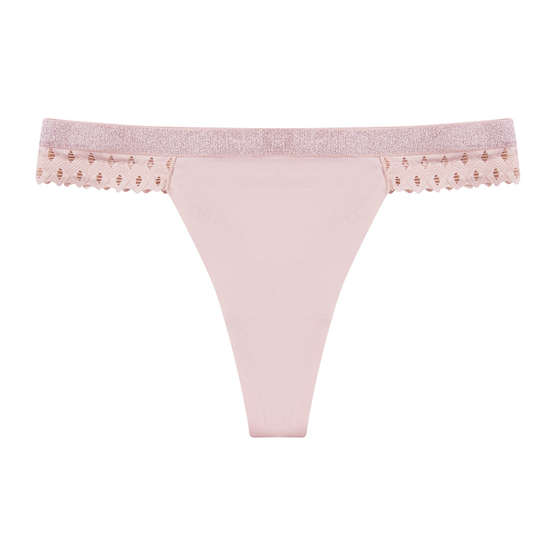 Bragas de cintura baja de seda helada y algodón puro, antibacterianas, encaje jacquard, sin costuras, suministro transfronterizo