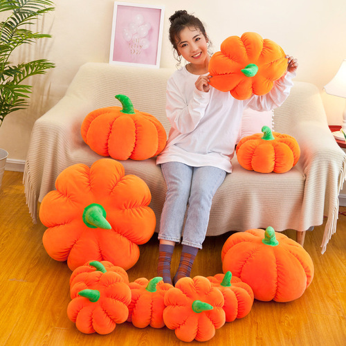 ins soft cute pumpkin plush toy car doll sofa pillow shopping mall event simulation pumpkin pillow wholesale