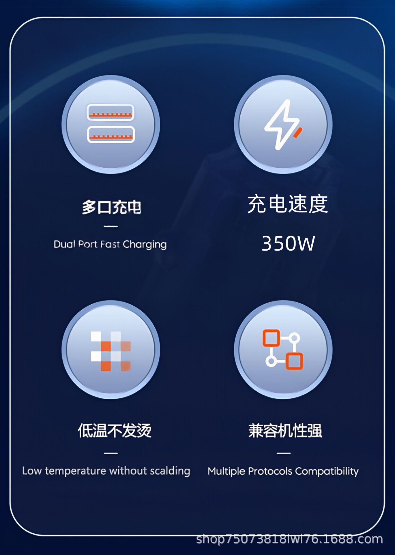 Five-Port Car Mobile Phone Charger, Super Fast Charging, Flash Charging, USB Adapter, Cigarette Lighter Car Charger, High Power, Cross-Border