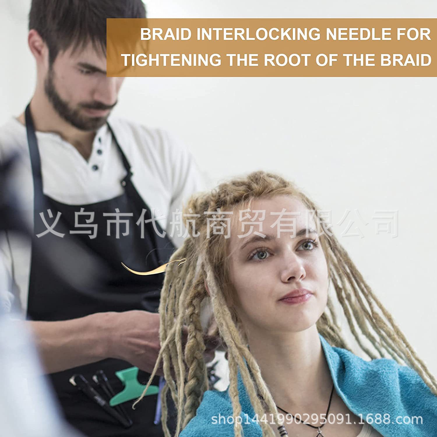 Crochet para el pelo sucio de la trenza Dreadlocks Interlock Needle peluca trenza de pelo crochet