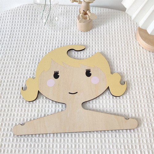 INS Scandinavian wooden girl clothing rack Nordic style creative home children's room baby hanger