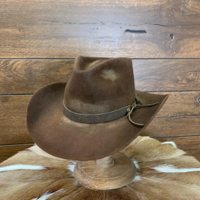 Cowboy style belt decoration top hat autumn winter men's and women's wool felt hats_voghion.com