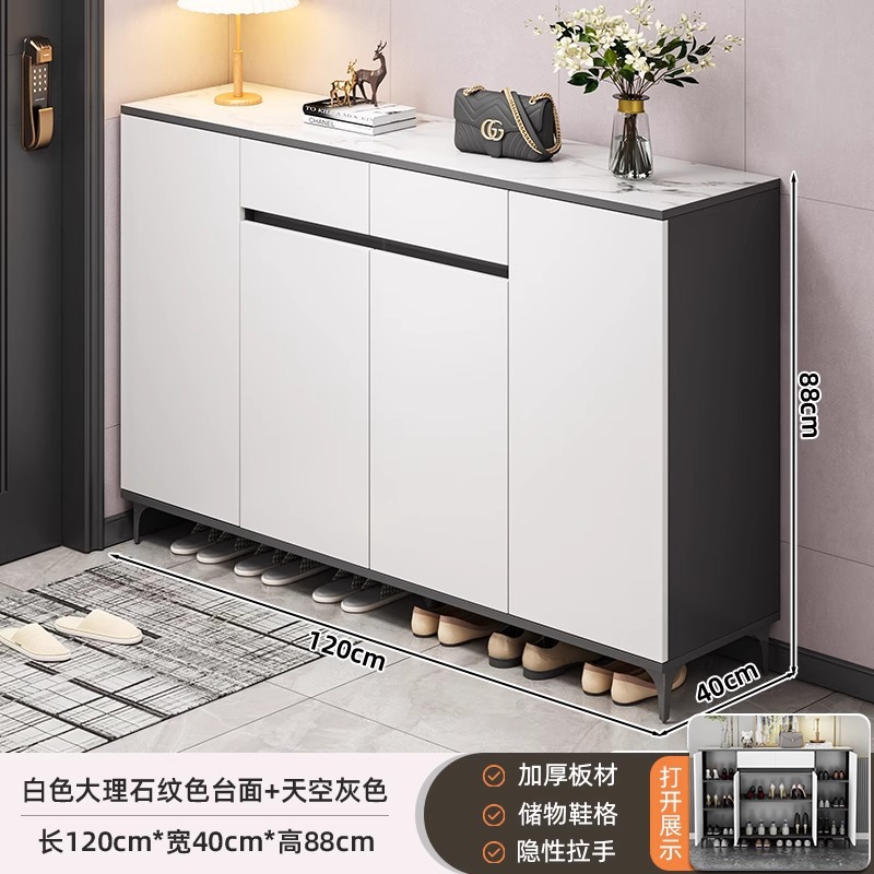 Armario de zapatos doméstico puerta interior nuevo tipo 2025 explosión pequeño armario de almacenamiento económico de gran capacidad estante de zapatos de pasillo