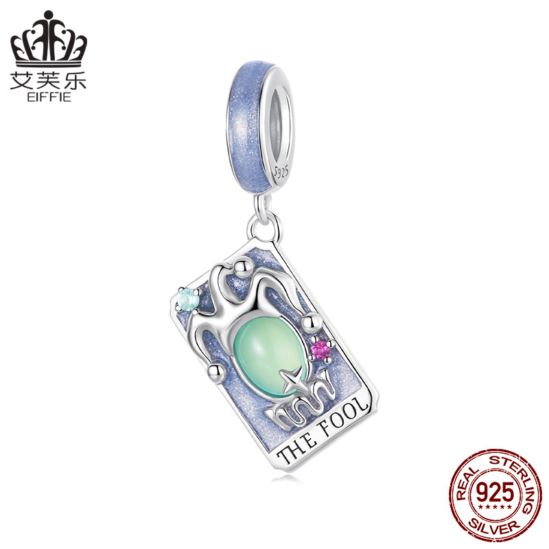 Aifle 人気の神秘的なタロットペンダント diy ブレスレットビーズ s925 スターリングシルバールースビーズジュエリーアクセサリー卸売