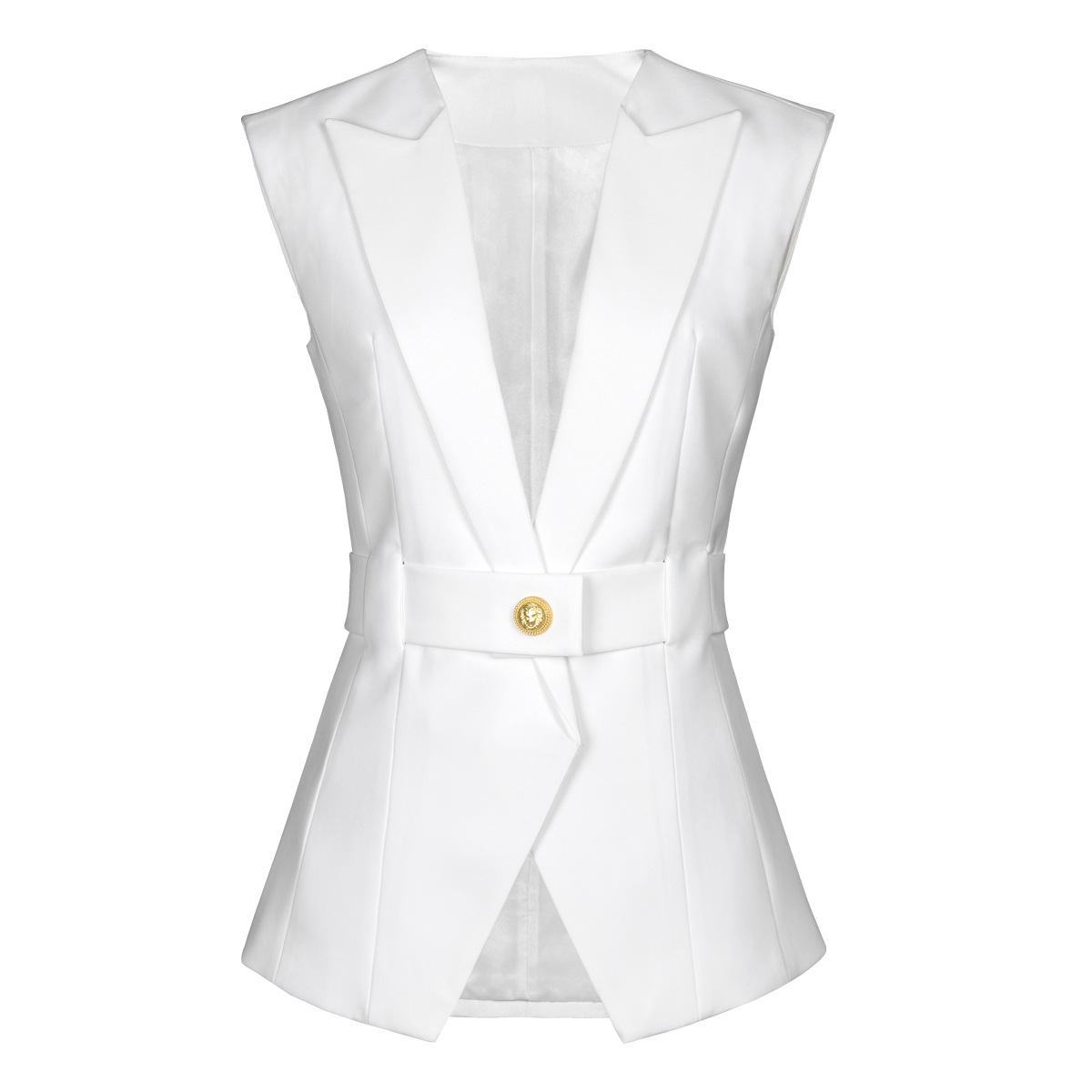 Women's Clothing fashion high end belt sleeveless slim temperament commuting women's suit vest vest female_ecoleips.com