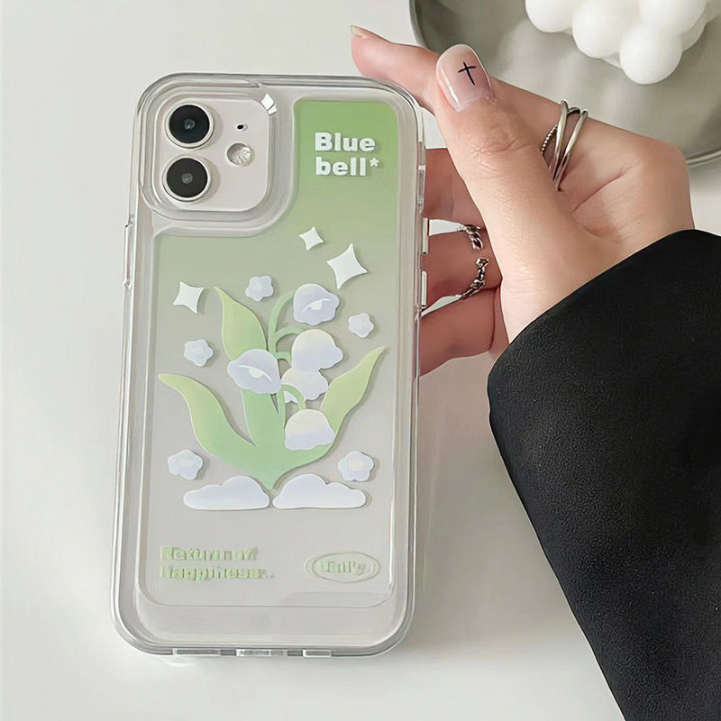 Space Lily Phone Case Suitable for Apple iPhone 17, Shockproof iPhone 16, Airbag 15, Transparent Apple 14, Thickened