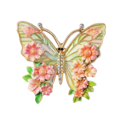 New enamel-painted butterfly brooch, elegant and luxurious, versatile and high-end fashion accessory for women (Yaxa sancaqları) - sxz1368