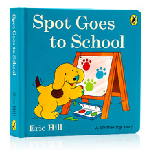Spot Goes to School英文原版绘本小玻去学校纸板翻翻书儿童睡前