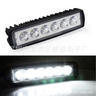 Car LED work light Word 6 beads 18W motorcycle electric modified spotlight paving inspection light off-road vehicle (İşçi projektorları) - white-light