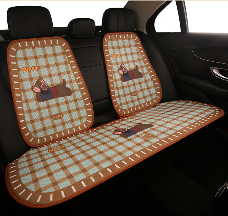 Car Seat Cushion, Breathable for Summer, Suitable for All Seasons, Women's Seat Cushion, Cute Seat Cover, High-End Feel, Semi-Covered New Style Seat Cover