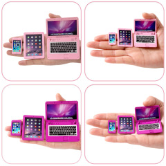 1:12 dollhouse, dollhouse mini computer, dollhouse phone, BJD accessories, American girl doll computer accessories