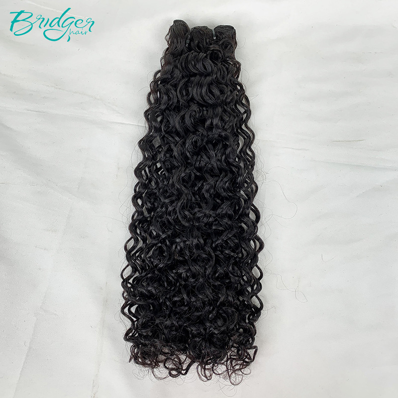 Double Drawn water wave Natural Color Hair Curtain_voghion.com