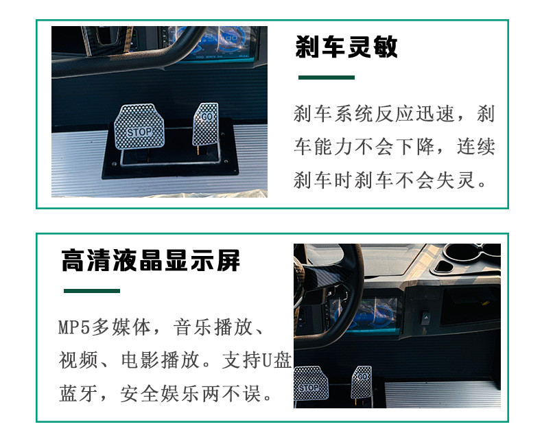 Electric Golf Cart Tourist Attraction Four-Wheel Sightseeing Car Factory Direct Sales Foreign Trade Export 6 Seats Cross-Border