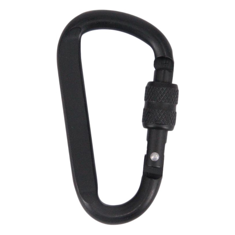 Baichaoli No. 7 D-type side compression lock full matte black nut outdoor safety bag quick hanging mountain climbing buckle