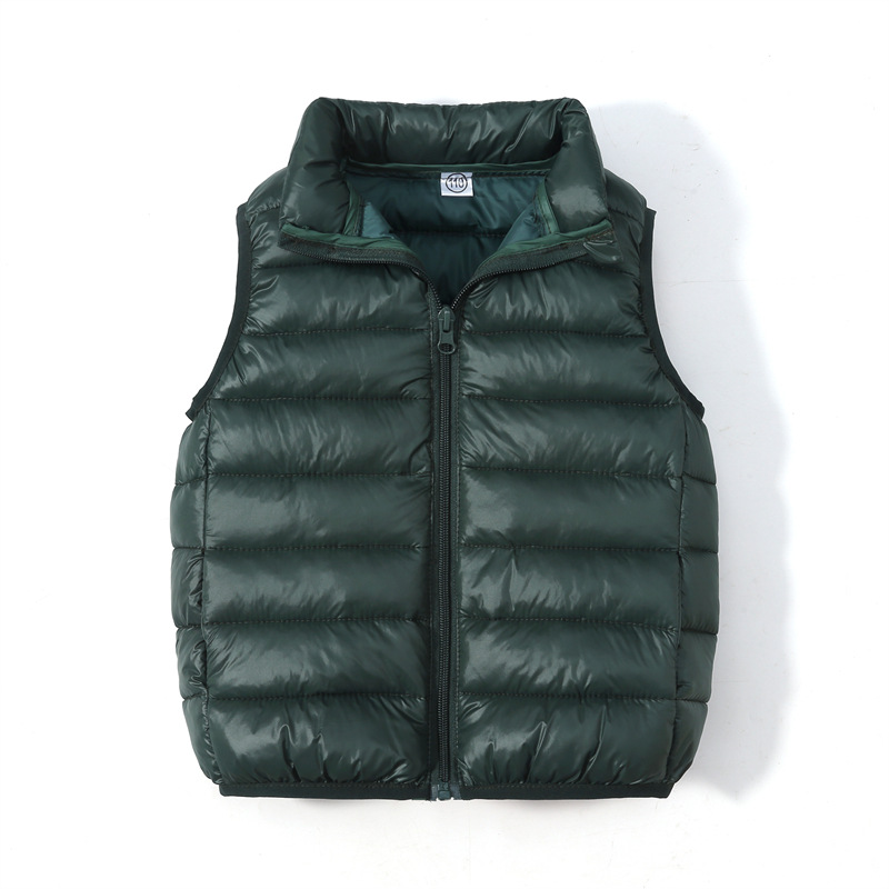 Chaleco de algodón para niños y niñas bebé medio y grande niños Otoño e Invierno chaleco invierno desgaste niños desgaste exterior chaleco ligero